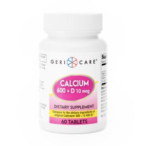 Joint Health Supplement Geri-Care® Calcium / Vitamin D 600 mg - 400 IU Strength Tablet 60 per Bottle