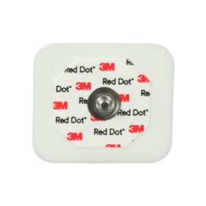 ECG Monitoring Electrode 3M™ Red Dot™ Snap Connector Sticky Gel Foam Backing Adult Non-Radiolucent