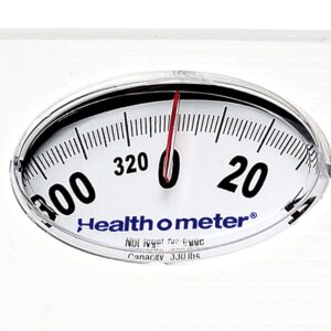 Floor Scale Health O Meter® Dial Display 330 lbs. Capacity White Analog