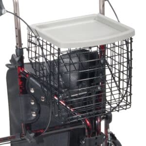 3 Wheel Rollator drive™ Deluxe Flame Red Adjustable Height / Folding Aluminum Frame