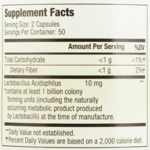 Probiotic Dietary Supplement Health Star 100 per Bottle Capsule