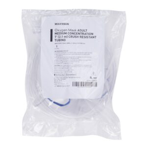Oxygen Mask McKesson Elongated Style Adult One Size Fits Most Adjustable Head Strap