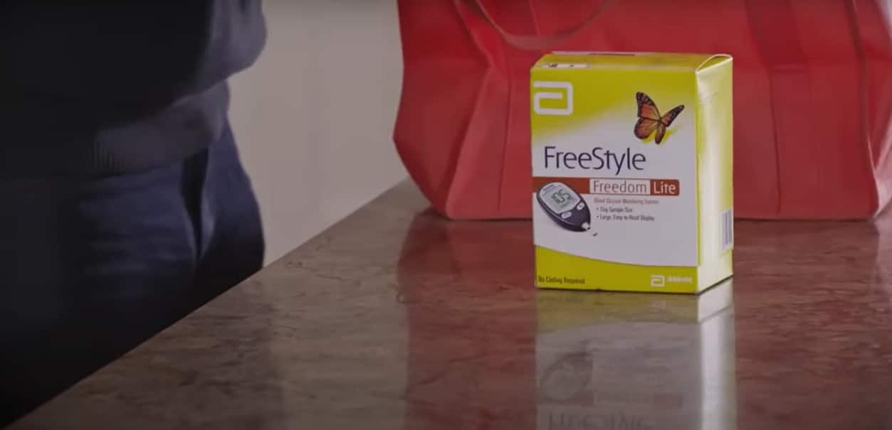 Abbott Freestyle Lite blood glucose meter demonstration