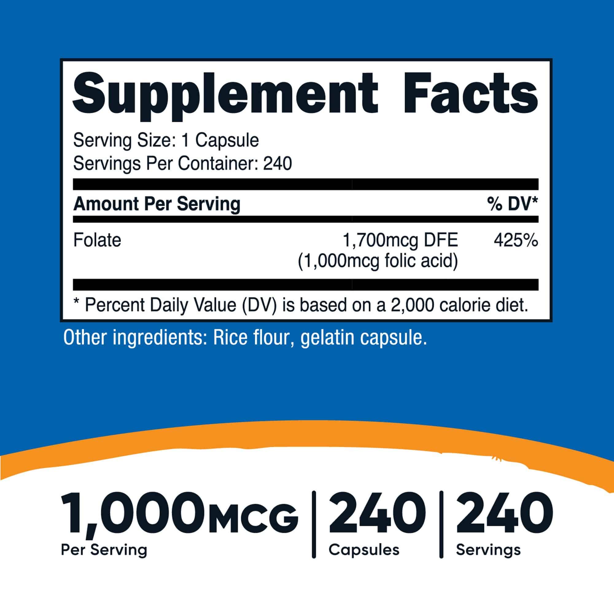 Nutricost® | Folic Acid B Vitamin