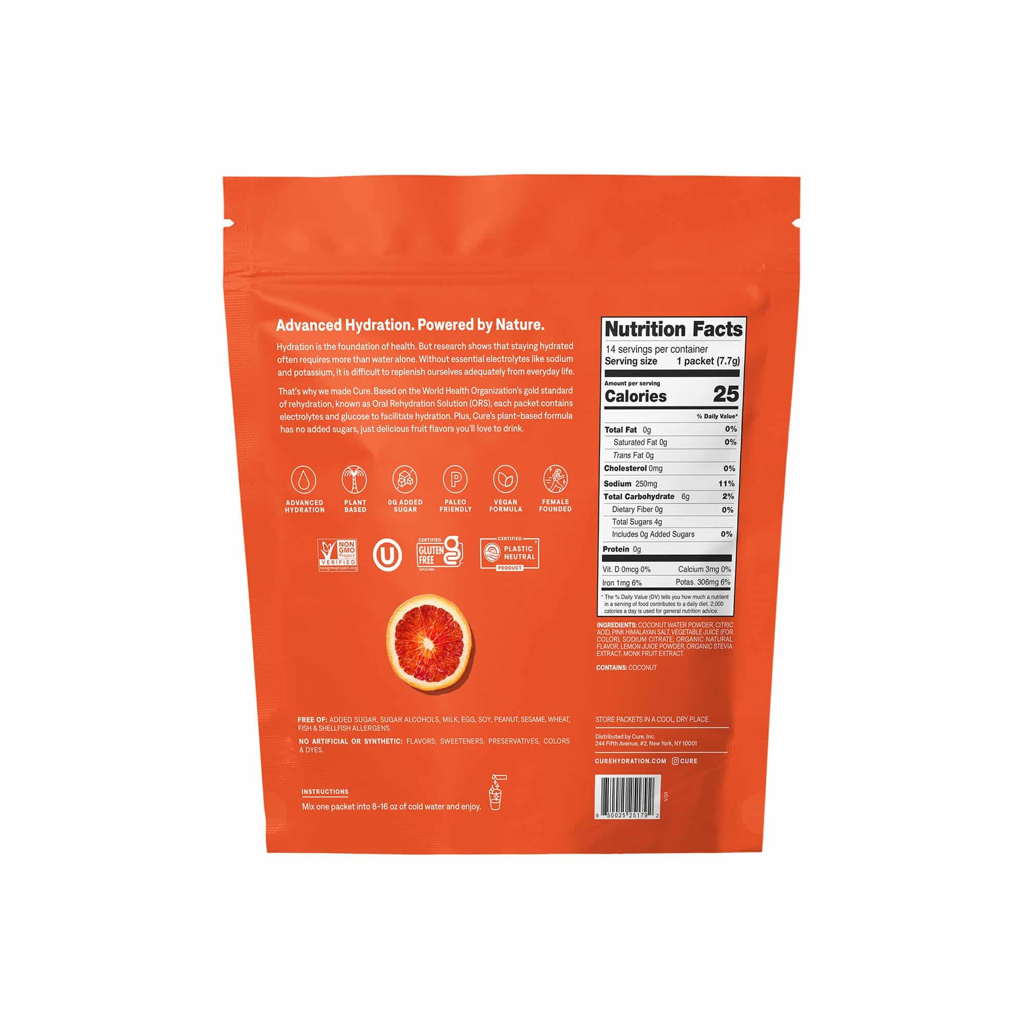 Cure Hydration® | 14 Packets - Blood Orange
