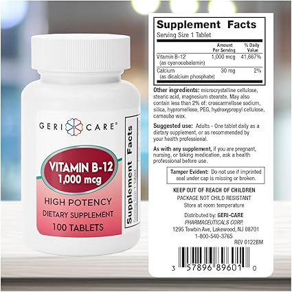Geri-Care®Vitamin B-12 1000mcg